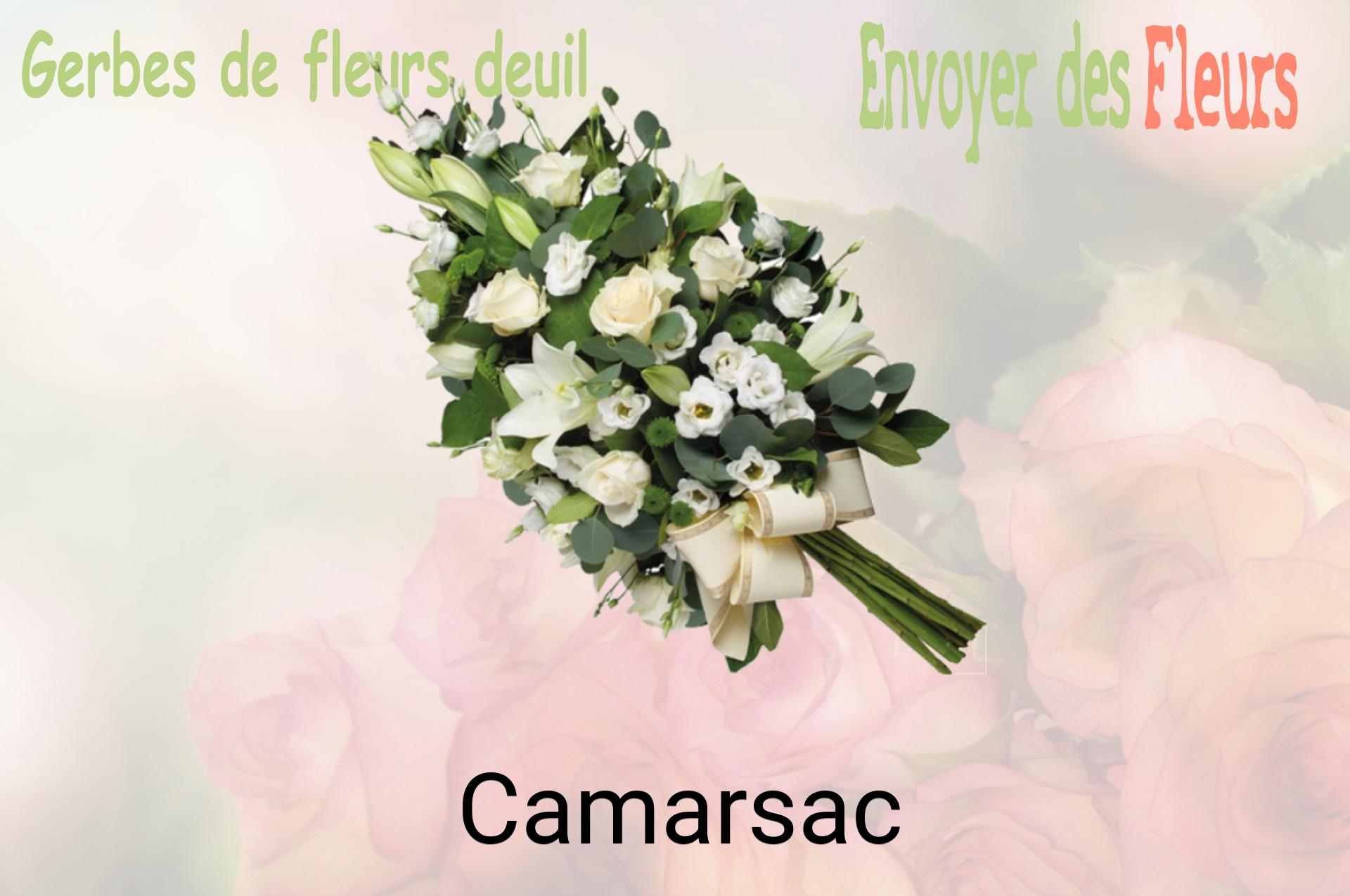 Gerbe de fleurs de deuil livrée à Camarsac